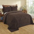 Better Trends Better Trends BSRQUCH 102 x 110 in. Rio Chenille Bedspread; Chocolate - Queen BSRQUCH